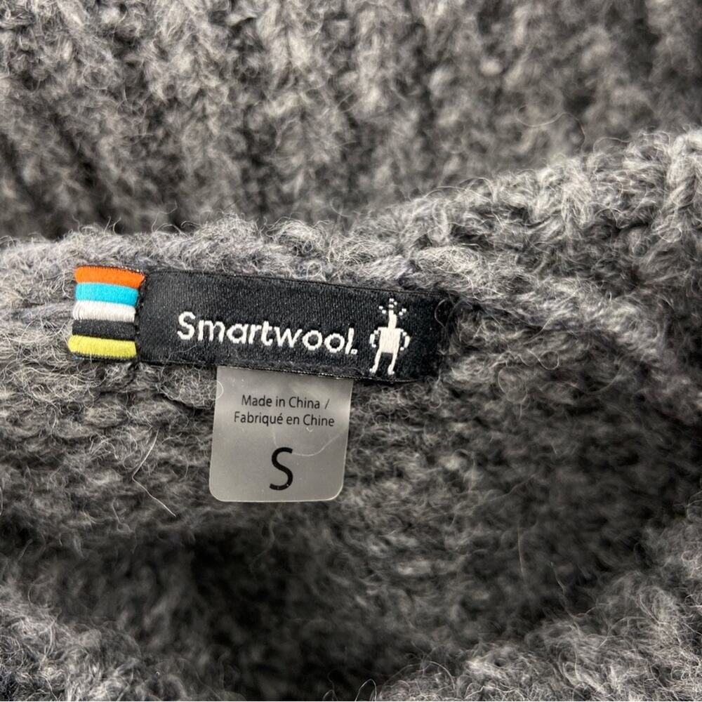 SMARTWOOL Oversized Boyfriend Cable Knit Turtle Neck Sweater Small - Picture 6 of 8